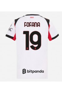 AC Milan Youssouf Fofana #19 Jalkapallovaatteet Naisten Vieraspaita 2025-26 Lyhythihainen